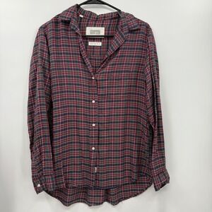 Grayson The Hero Plaid Button Down Shirt Lyocell Long‎ Sleeve Top Women's Medium